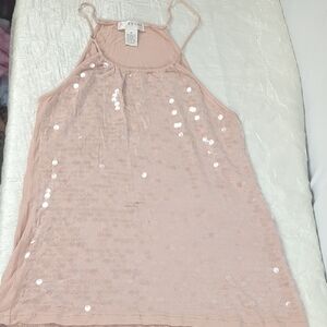 Kenar Dusty Rose Sequin Halter Camisole